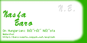 nasfa baro business card